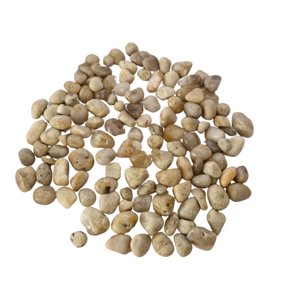 Pedra Quartzo Opalado Rolado 1 a 2 cm 1 kilo Natural