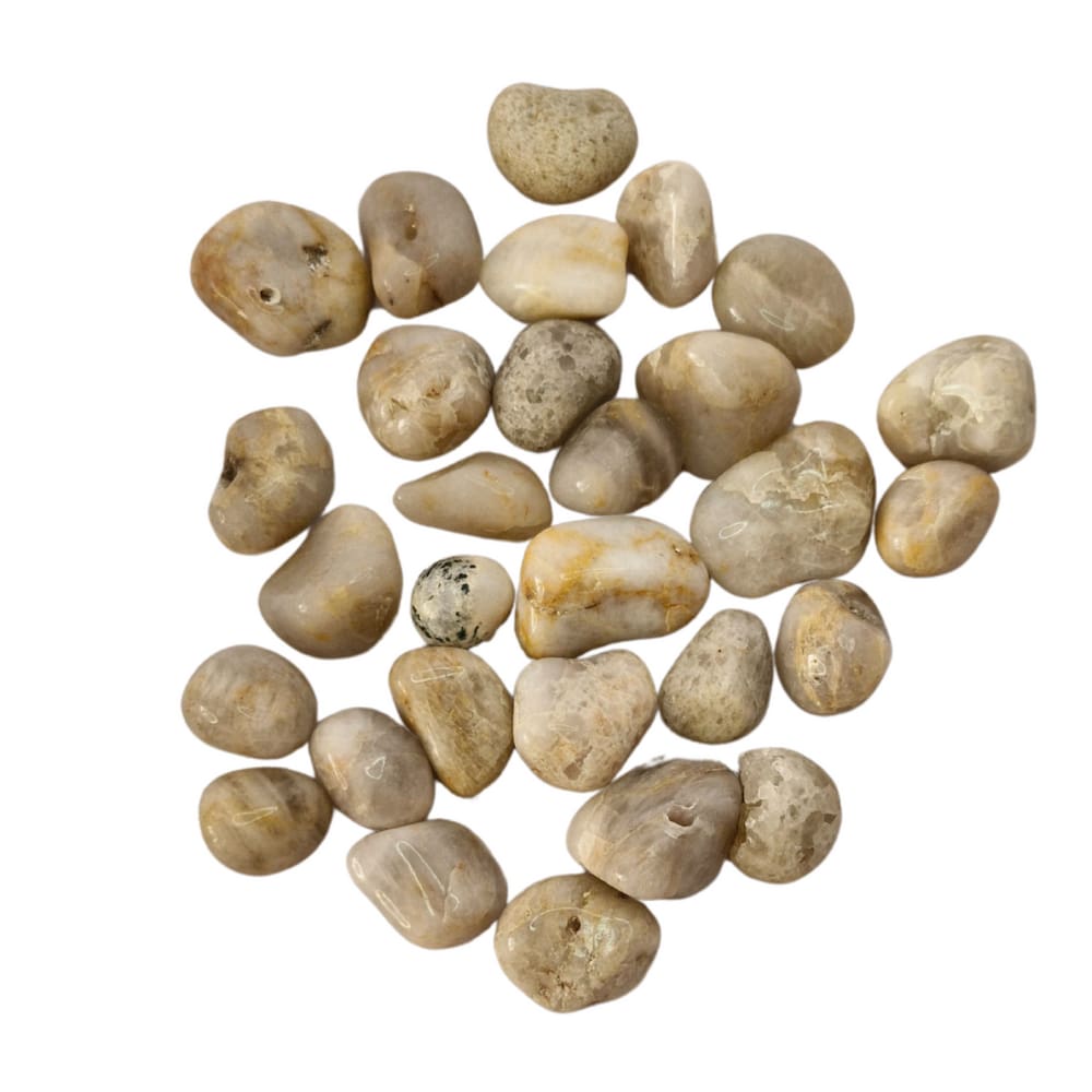 Pedra Quartzo Opalado Rolado 250g 1 a 2 cm Natural