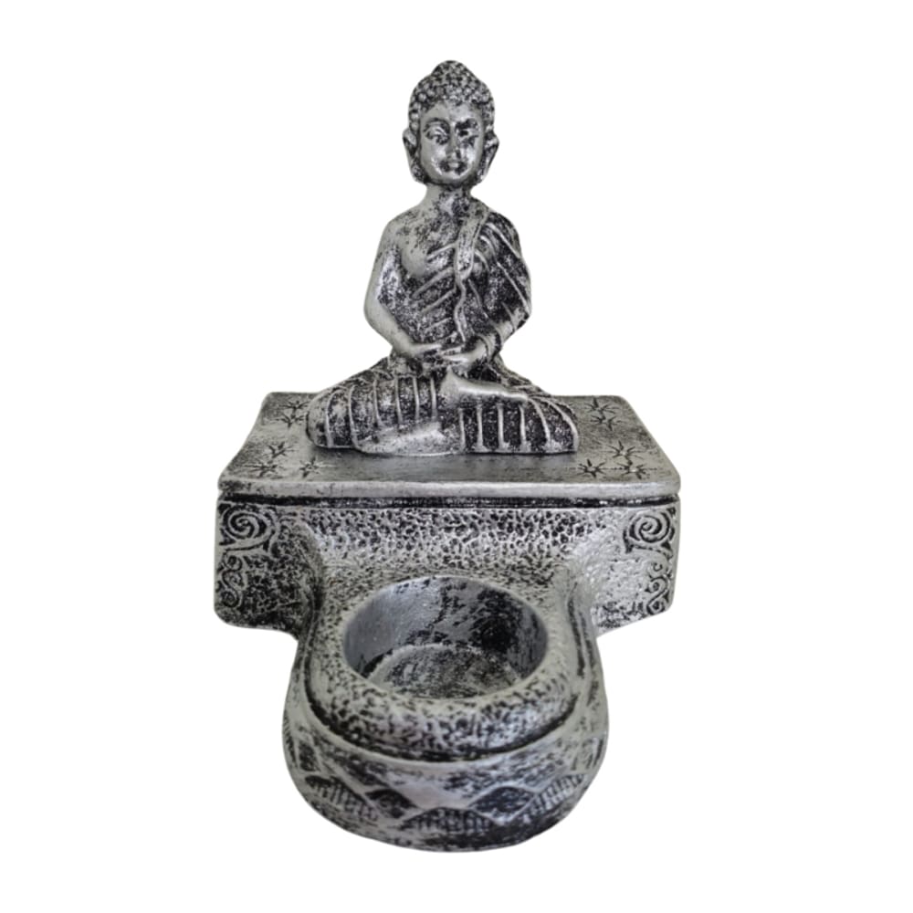 Porta Vela Buda Sidarta 12 cm Presente e Decorações