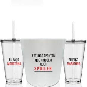 Kit Balde De Pipoca E 2 Copos Personalizados - Spoilers