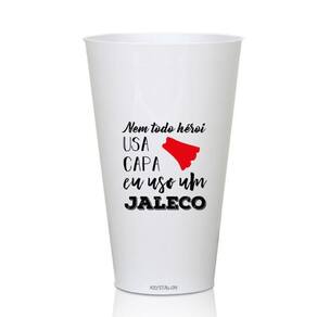 Kit 2 Copos Big Drink Branco 550Ml Acrílico Profissões