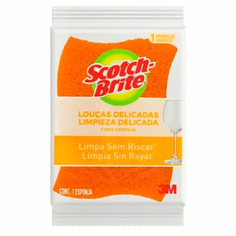 Esponja Multiuso Não Risca Laranja Scotch Brite 3M