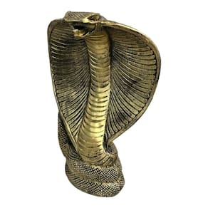 Escultura Serpente Naja 20 cm em Resina - Escolha a Cor