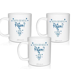 Kit 3 Canecas Convite Personalizado Daminha