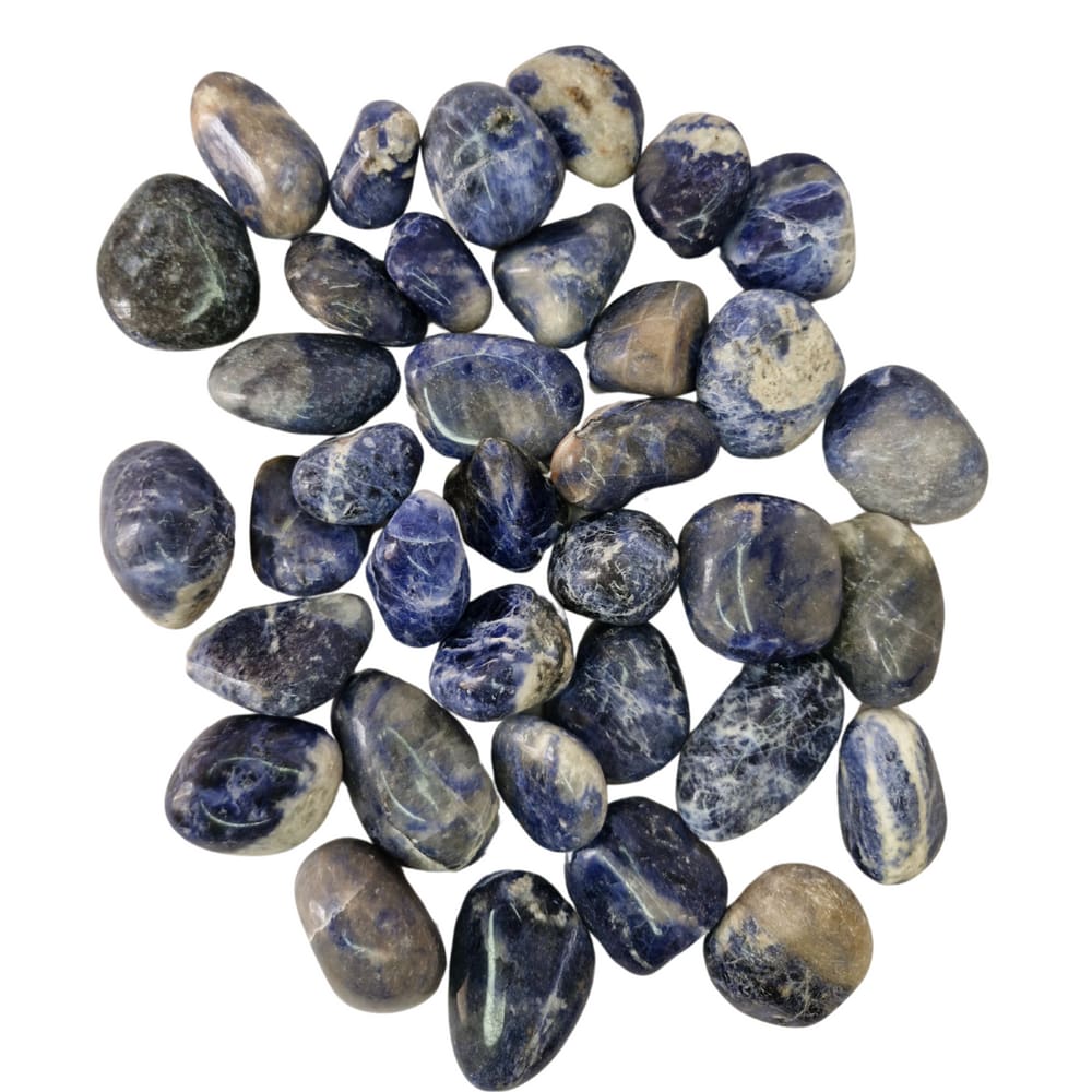 Pedra Sodalita 3 a 5 cm Rolada 1kg Natural