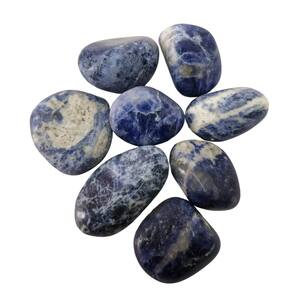 Pedra Sodalita 3 a 5 cm Rolada 250g Natural
