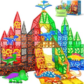 Azulejos magnéticos Dinosaur Toys Coodoo 102 unidades com 8 dinossauros
