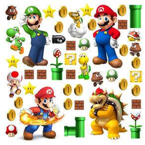 Decalques de parede DEKOSH Super Mario Bros constroem um cenário