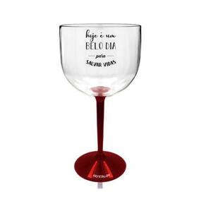 Kit 4 Taças Gin Bicolor Vermelha Personalizadas Enfermagem