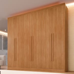 Guarda-Roupa Casal Ibiza 6 Portas 6 Gavetas Cinamomo - Pnr Móveis
