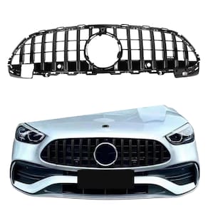 Grade Frontal Mercedes Classe C W206 AMG Black Piano Câmera