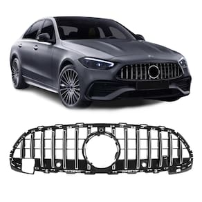 Grade Frontal Mercedes C180 C300 AMG Preto e Cromado Câmera