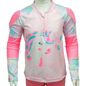 Camiseta de Proteção Esportiva Infantil Unicórnio Gola V Tam 2 4 6 8 Nathor
