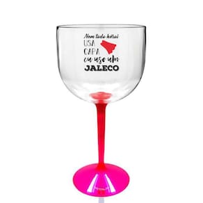 Kit 2 Taças Gin Com Base Rosa Acrílico Profissões