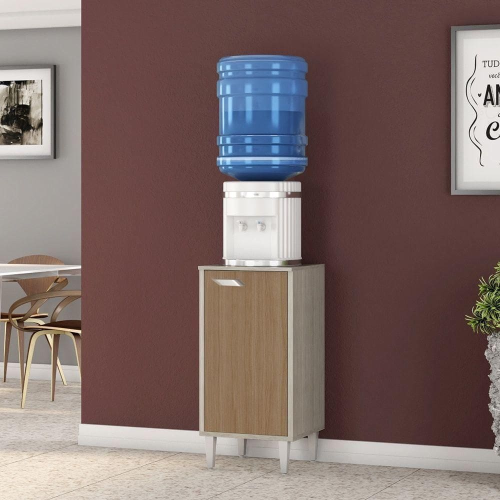 Balcão Multiuso Porta Filtro Com 1 Porta Estonia Elmo/branco Hr Móveis