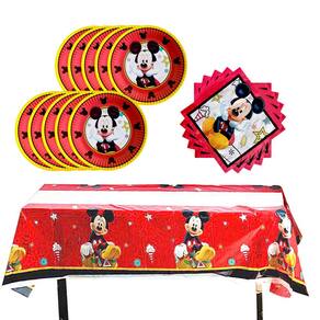 Suprimentos de festa de aniversário HONGFENG Red Mickey Mouse Theme