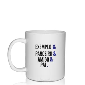 Caneca Branca Personalizada Dia Dos Pais Tema Exemplo De Pai