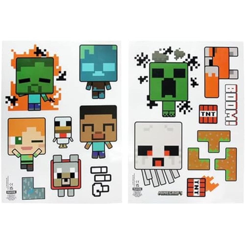 Decalques de parede Paladone Minecraft Overworld Gamer Icons Kids