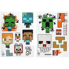 Decalques de parede Paladone Minecraft Overworld Gamer Icons Kids