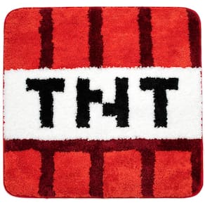Tapete de banho Jay Franco Minecraft Creeper TNT 63x63cm poliéster