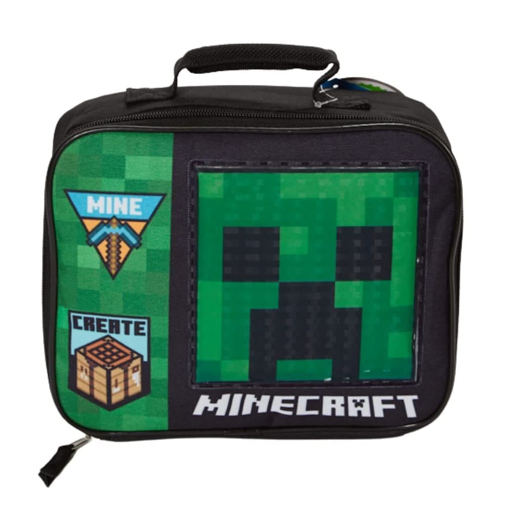 Lancheira Bioworld Minecraft com isolamento macio para crianças verde