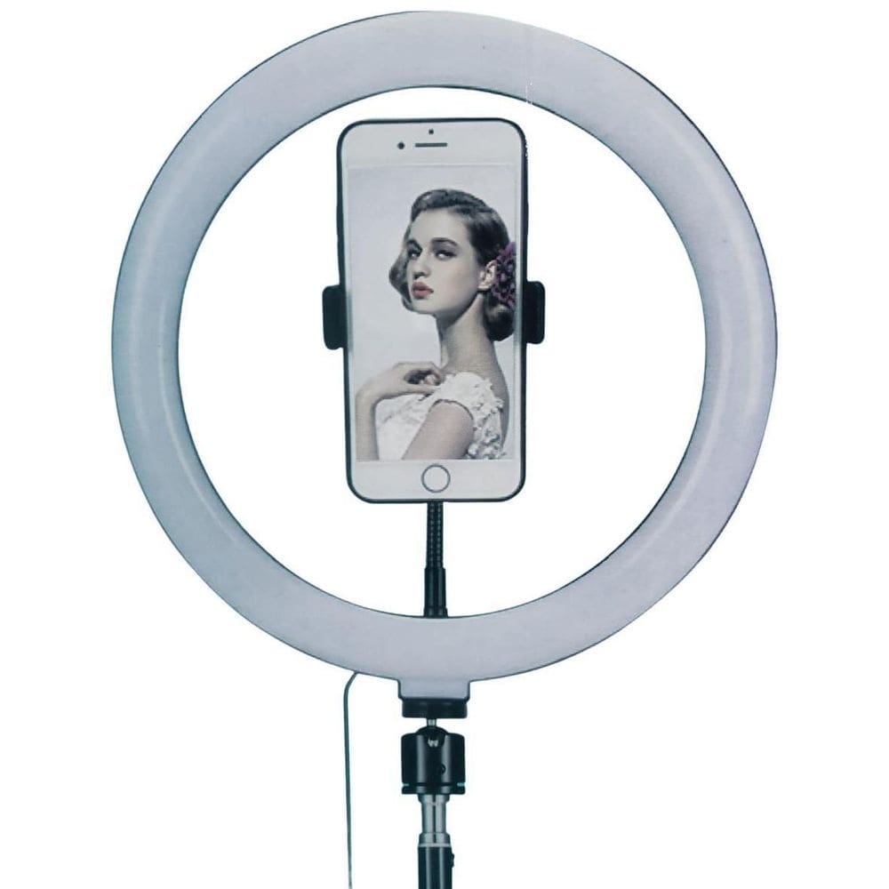 Ring Light Iluminador Portátil 12 Polegadas Luz Quente Fria