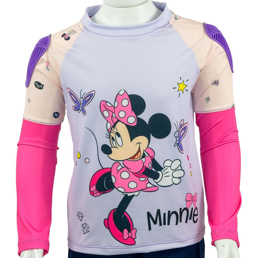 Camiseta Térmica UV 50+ Esportiva Infantil Gola Redonda Minnie Nathor