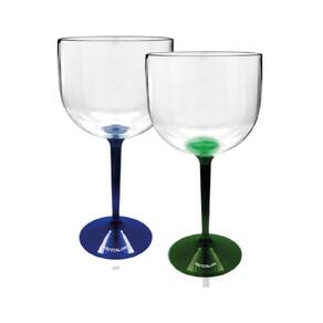 Kit 2 Taças Gin Bicolor Azul E Verde Acrílico