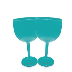 Kit 2 Taças Gin Azul Tiffany Acrílico Poliestireno