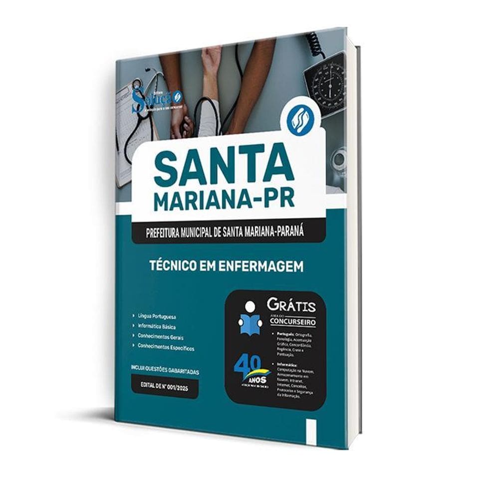 Apostila Prefeitura Santa Mariana Pr 2025 Técnico Em