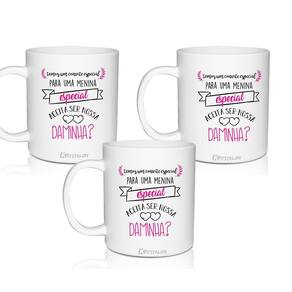 Kit 3 Canecas Krystalon Lembrança Personalizada Daminha