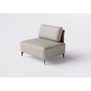 Sofá Dream Box Moderno Módulo 80cm Bege com Courino Terracota - Rede Móveis