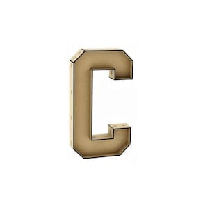 Letra Caixa Grande C Mdf 30Cm De Altura Decoração
