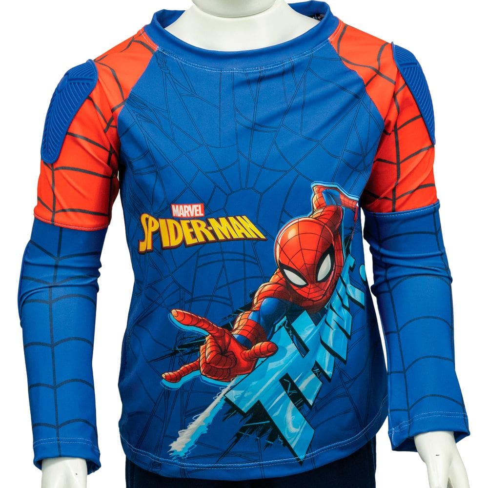 Camiseta de Proteção Esportiva Juvenil Gola Redonda UV 50+ Spider-Man Nathor