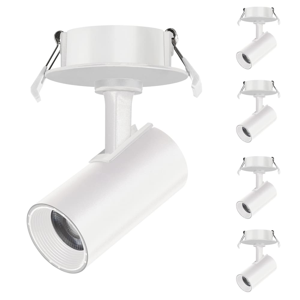 5 Spot Direcionável Embutir 7w Bivolt Branco 6500k Foxlux