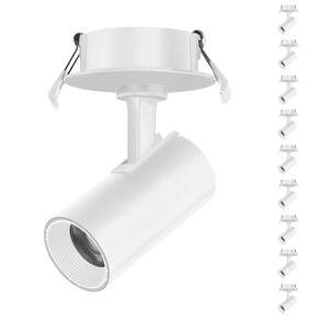 10 Spot Direcionável Embutir 7w Branco Bivolt 3000k Foxlux