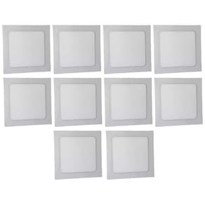 Kit 10 Painel Led Quadrado Embutir 12W 4000K Bivolt Foxlux