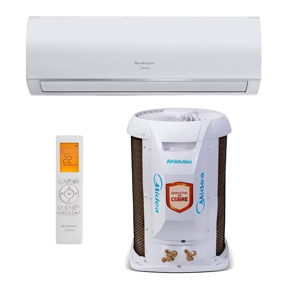 Ar-Condicionado Split 22000 BTUs Springer Midea Airvolution High Wall Fixo Só Frio 42AFFCI22S5/38TFCI22S5 220V