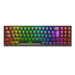 Teclado Gamer Redragon Pollux Pro Clear Preto RGB - K628CTB-RGB-PRO - 6547