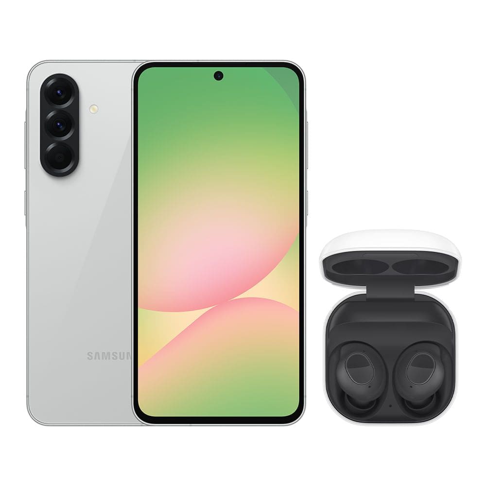 A56 5G (256GB) - Cinza + Galaxy Buds FE - Grafite