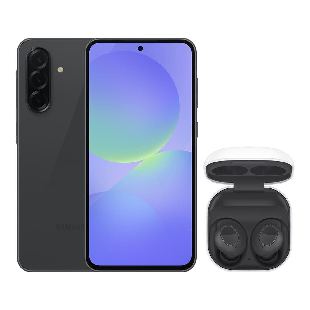 A36 5G (128GB) - Preto + Galaxy Buds FE - Grafite