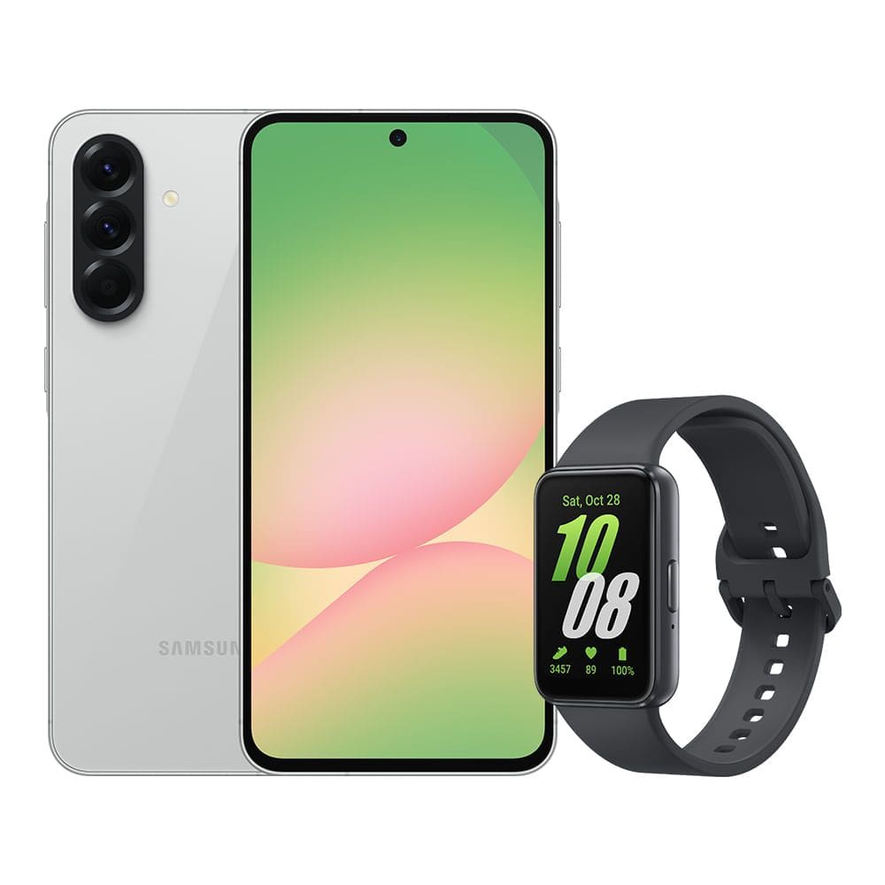 A56 5G (128GB) - Cinza + Galaxy Fit3 - Grafite