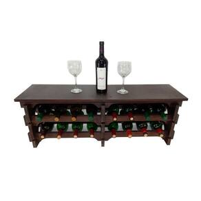 Adega Vinho Madeira 16 Garrafas Cor Imbuia C08 Cevey Adegas E Artesanatos