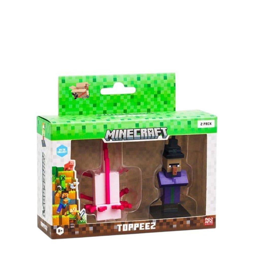 Kit Pack Brinquedo 2 Bonecos Ação Minecraft 3D Colecionáveis