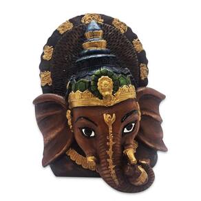Cabeça de Ganesha Proteção Sucesso e Prosperidade 14 cm