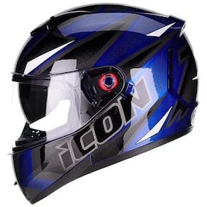 Capacete Peels Icon Fast Azul Metalico/Branco 58