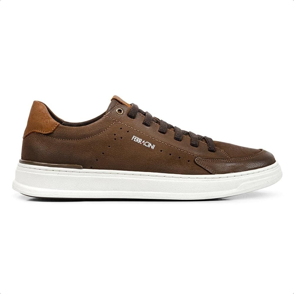 Sapatênis de Couro Ferracini Masculino Gold Fr 2074