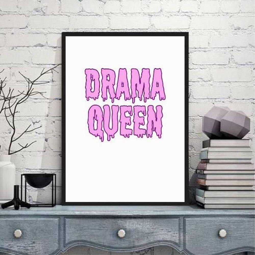 Quadro Decorativo Drama Queen 33X24Cm