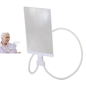 Lupa de Aumento 5x Pescoço Maos Livres Leitura Haste Flexivel Apoio Mesa Trabalho Idoso Baixa Visao Visualizaçao Ampla Vista Cansada