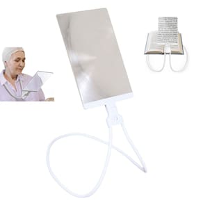 Lupa de Pescoço para Leitura Aumento 5x Haste Flexivel Maos Livres Apoio Mesa Vista Cansada Trabalho Tarefas Visualizaçao Ampla Multiuso Resistente